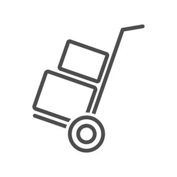 Simple vector icon of a cart with a load. Simple stock design isolated on a w イラスト素材