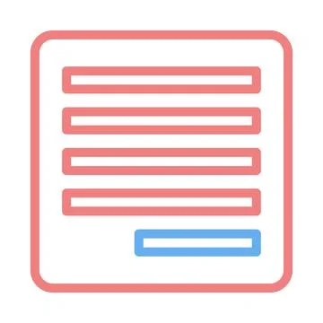 Simple Vector Icon Design of a Document Page Illustrazione stock