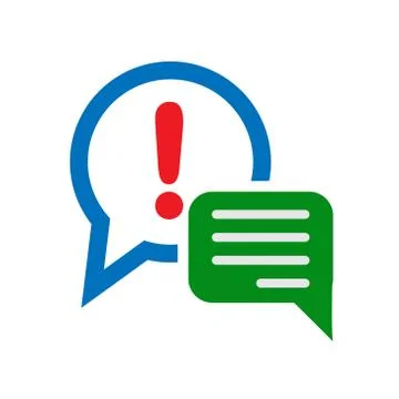 Simple vector icon of the dialog for chat and correspondence. Icon for inform Stock Illustration