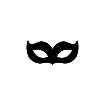 Simple vector icon of an elegant masquerade mask with pointed edges. Stock Illustration