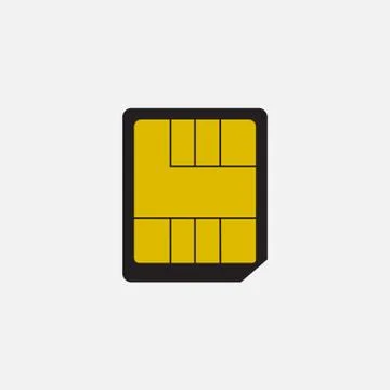 Simple vector icon: nano SIM card Stock Illustration