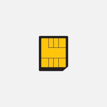 Simple vector icon: nano SIM card Stock Illustration
