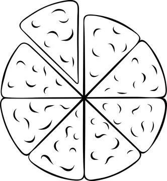 Simple vector icon Ossetian pie, Georgian national cuisine, black and white.. Illustrazione stock