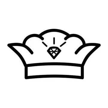 Simple Vector Icon Outline Style, Crown for part Of logo or other related Stock Illustration