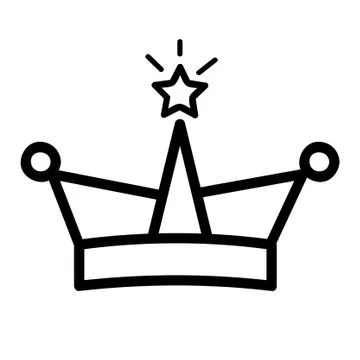 Simple Vector Icon Outline Style, Crown for part Of logo or other related Stock Illustration