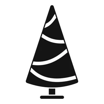 Simple vector icon of a party hat with stripes Ilustración de archivo