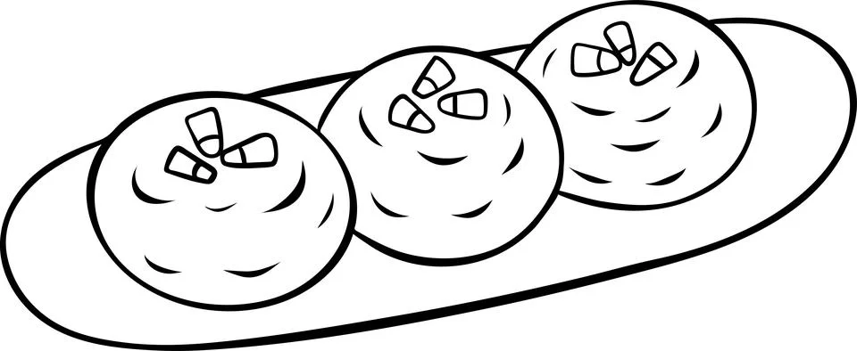 Simple vector icon of phali decorated with pomegranate seeds, Georgian nati.. Stock Illustration