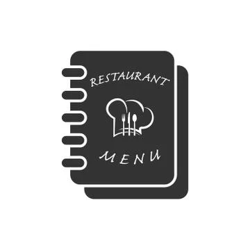 Simple vector icon of a restaurant menu Book Illustrazione stock