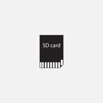Simple vector icon: SD card Stock Illustration