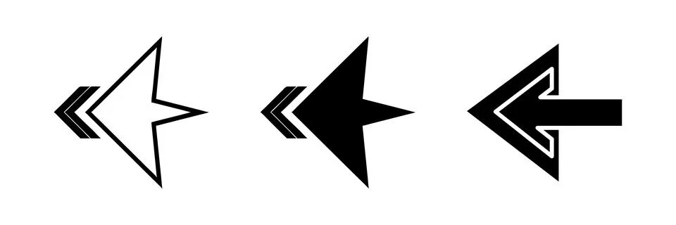 A simple vector icon set depicting arrows, ideal for navigation, direction,.. Stock Illustration