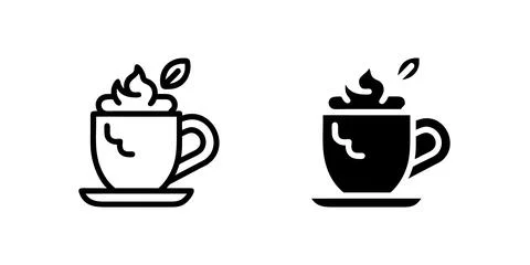 A simple vector icon set depicting chocolate mugs, ideal for beverage and c.. Stock Illustration