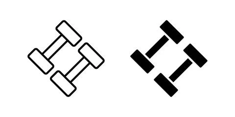 A simple vector icon set depicting dumbbells, ideal for fitness and workout.. 스톡 일러스트