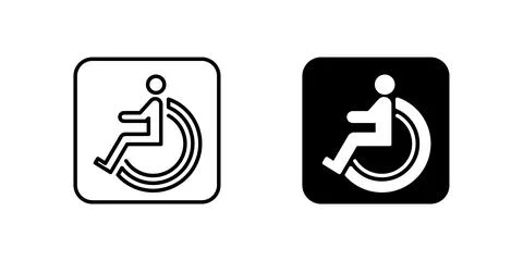 A simple vector icon set depicting handicapped access signs, ideal for acce.. Stock Illustration