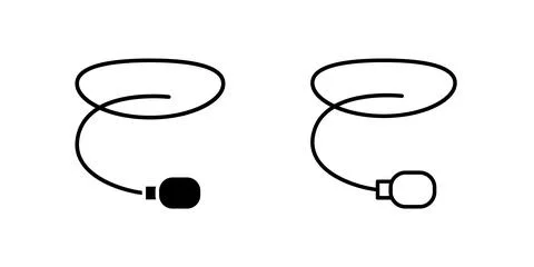 A simple vector icon set depicting pet leashes, ideal for pet care and walk.. Stock Illustration