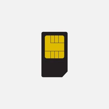 Simple vector icon: SIM card Stock Illustration