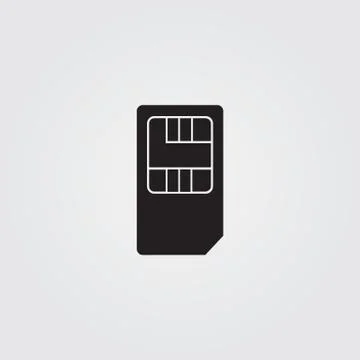 Simple vector icon: SIM card Illustrazione stock