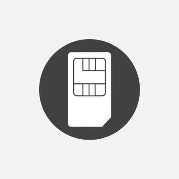 Simple vector icon: SIM card Stock Illustration