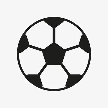 Simple vector icon of a soccer ball 스톡 일러스트