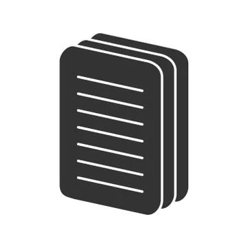 Simple vector icon of a stack of documents or folders. Stock design isolated Illustrazione stock