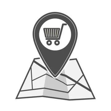 Simple vector icon of the store location. Icon for a site, app, or theme desi Stock Illustration