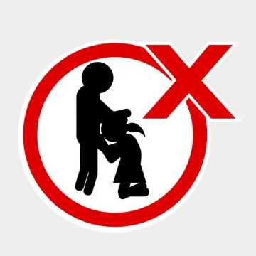 Simple Vector, Icon Stye Prohibition Sign public Area, No Sexual Activity, ab 스톡 일러스트