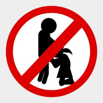 Simple Vector, Icon Stye Prohibition Sign public Area, No Sexual Activity, ab Stock Illustration