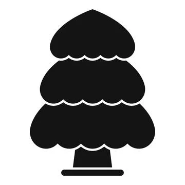 Simple vector icon of a tree with a rounded crown Stock Illustration