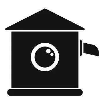 Simple vector icon of a tumble dryer with a front loading door Stock Illustration