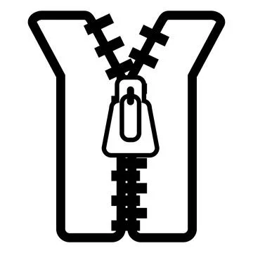 Simple vector icon, zipper Stock Illustration