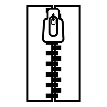 Simple vector icon, zipper Illustrazione stock