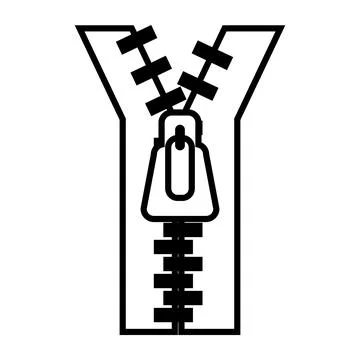 Simple vector icon, zipper Stock Illustration