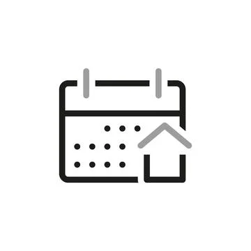 Simple vector icons related to real estate. Calendar and plan icon. Vector il Stock Illustration
