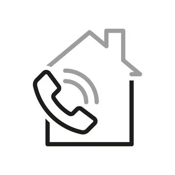 Simple vector icons related to real estate. Call house icon. Vector illustrat Stock Illustration