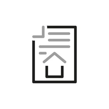 Simple vector icons related to real estate. Documents and real estate contrac 库存插图