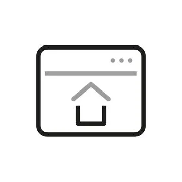 Simple vector icons related to real estate. Internet property search icon. Stock Illustration