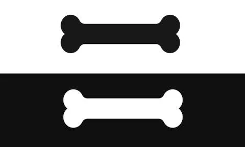 Simple vector illustration with ability to change. Line icon bone. Stock Illustration
