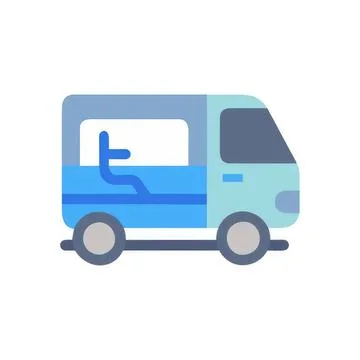 Simple vector illustration of an ambulance vehicle Stock Illustration