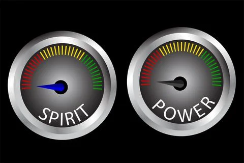Simple Vector Illustration for Between Spirit and Power Stock Illustration