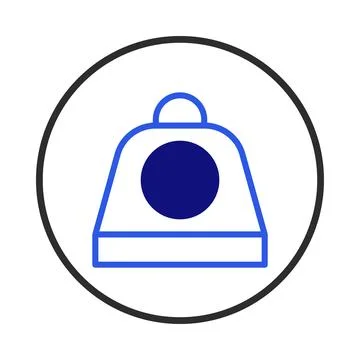 A simple vector illustration with blue elements featuring an abstract shape.. Stock Illustration