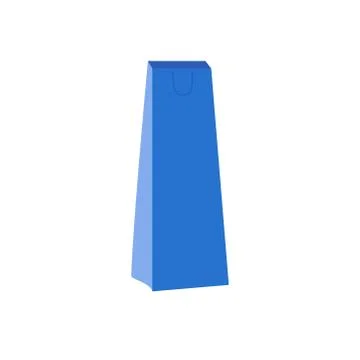 A simple vector illustration of a blue paper shopping bag Stock Illustration