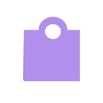 A simple vector illustration of a blue paper shopping bag イラスト素材
