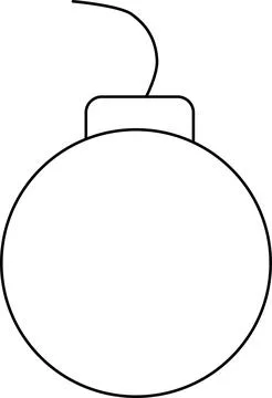 Simple vector illustration of a bomb Stock Illustration