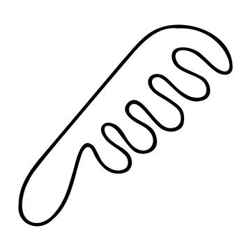 Simple vector illustration of a comb Stock Illustration