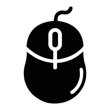 Simple Vector Illustration of a Computer Mouse Stock Illustration
