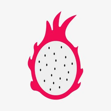 Simple vector illustration of a dragon fruit Stock Illustration