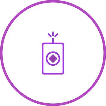 Simple vector illustration featuring a firecracker icon in vibrant purple ton Stock Illustration