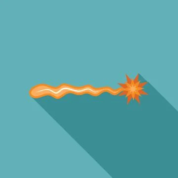 Simple vector illustration of a firecracker exploding in the air Stock Illustration