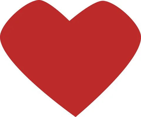 Simple vector illustration of a flat linear heart Stock Illustration