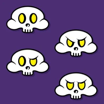 Simple vector illustration of Head Skull Stock Illustration