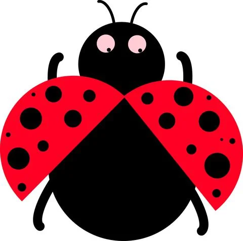 Simple vector illustration of ladybug Stock Illustration